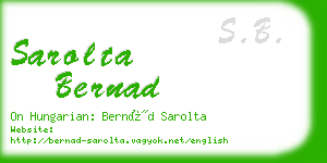 sarolta bernad business card